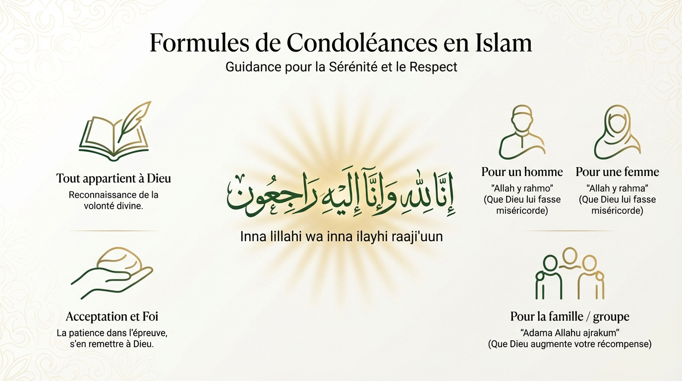 Calligraphie arabe et symboles de deuil en islam pour les condoléances