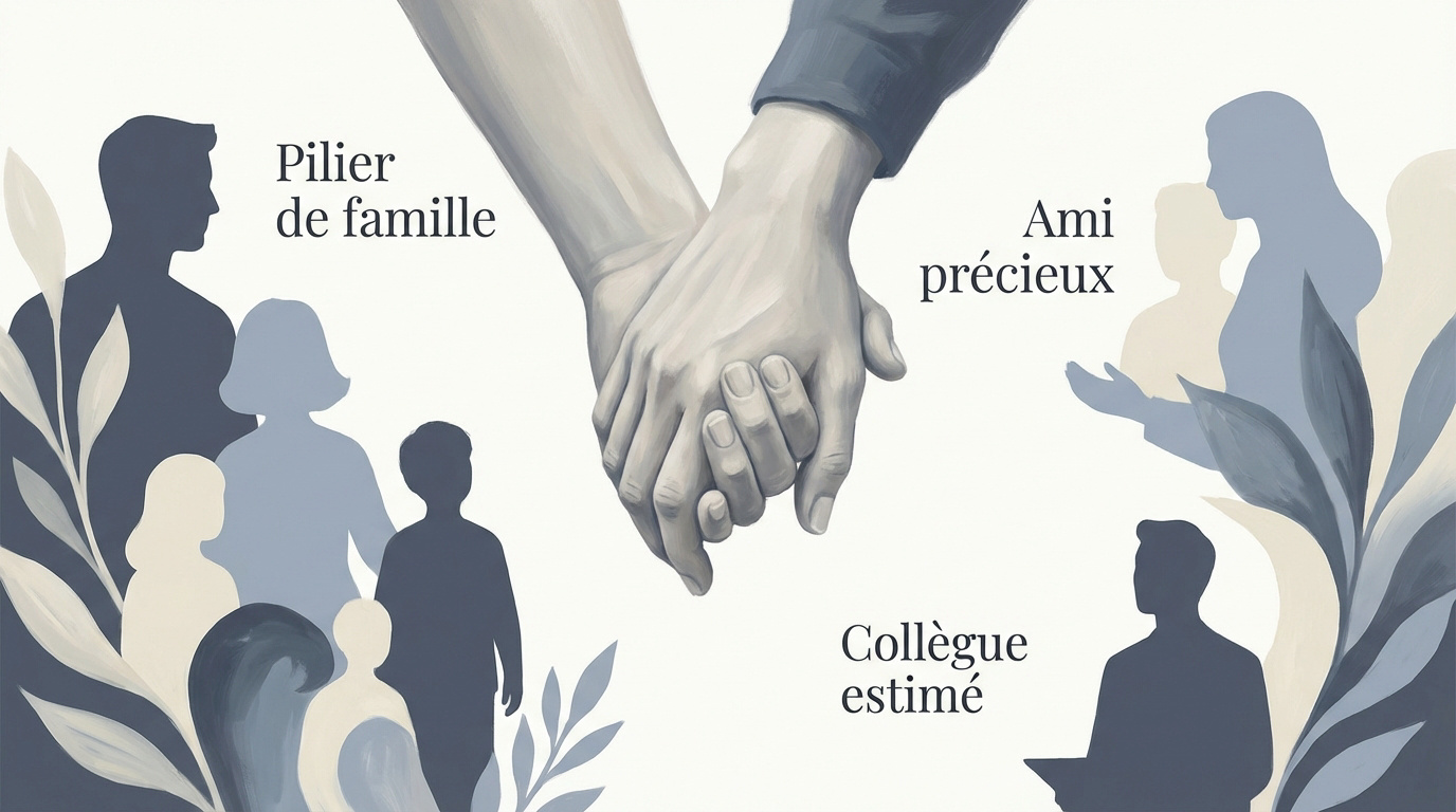 Mains tendues symbolisant le soutien et le lien entre les personnes lors d'un deuil