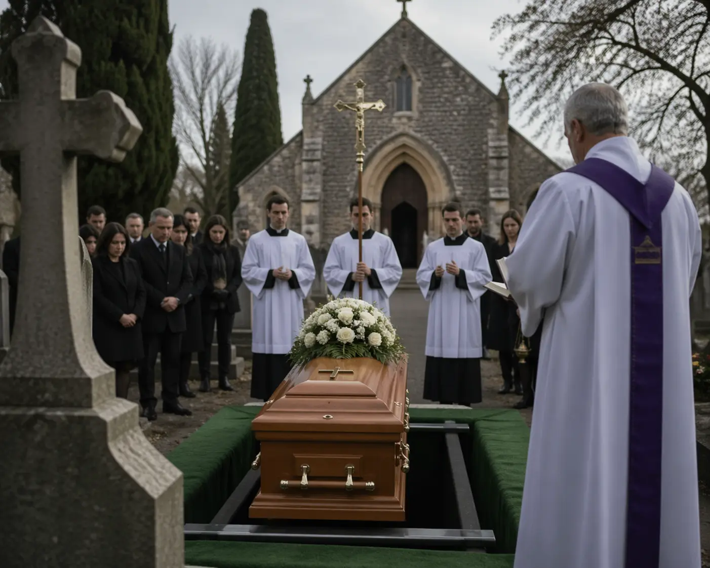 enterrement catholique