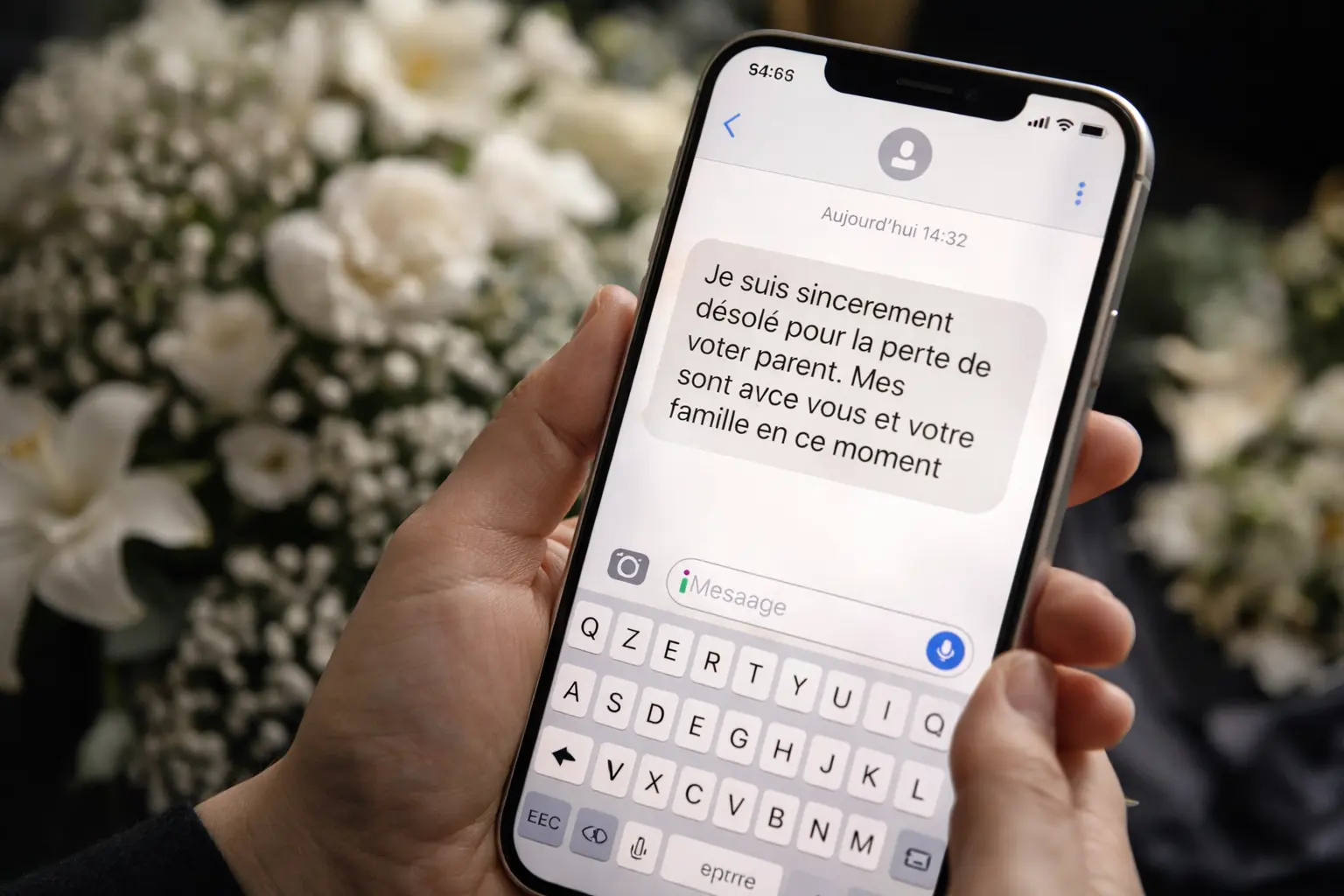 sms condoléances parent