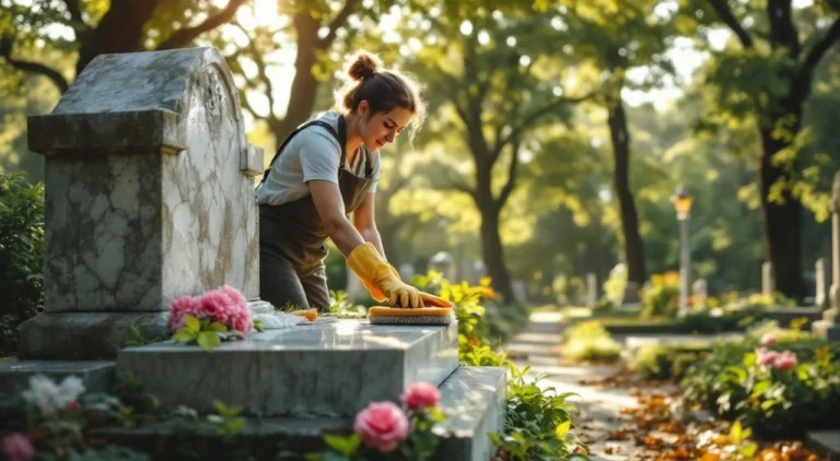 Nettoyage tombe cimetière 2026 : guide complet et techniques efficaces